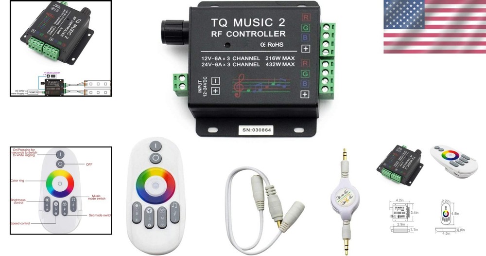 Remote Controlled RGB Music Light Strip Controller