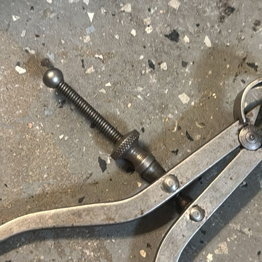 Vtg 5” Outside Spring Joint Flat Leg Caliper Speed Adjuster Early Tool machine
