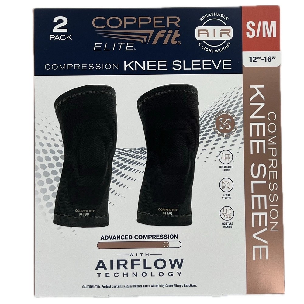 Copper Fit Elite Air Knee Sleeve 2-pack