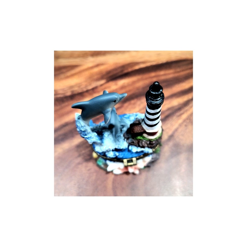 416. Dolphin Light House Trinket Box