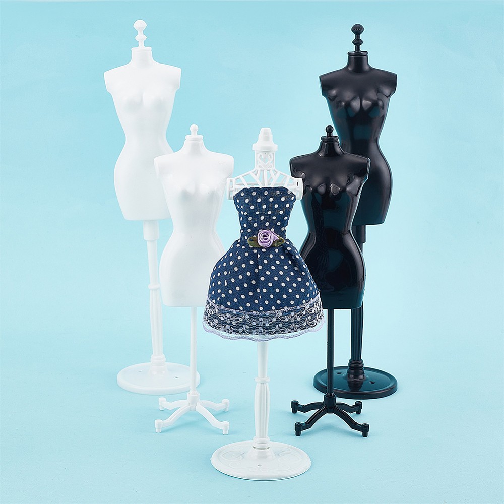 1bag 5sets Mini Mannequin Display Model Plastic Display Support Holder Mannequin