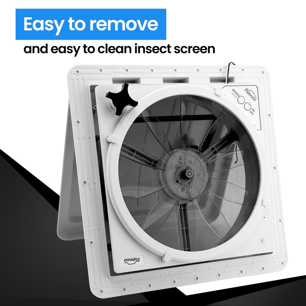 14” RV Roof Vent Fan 4Speed Reversible 12V RV Bathroom Fan Deluxe Open RV Fan US