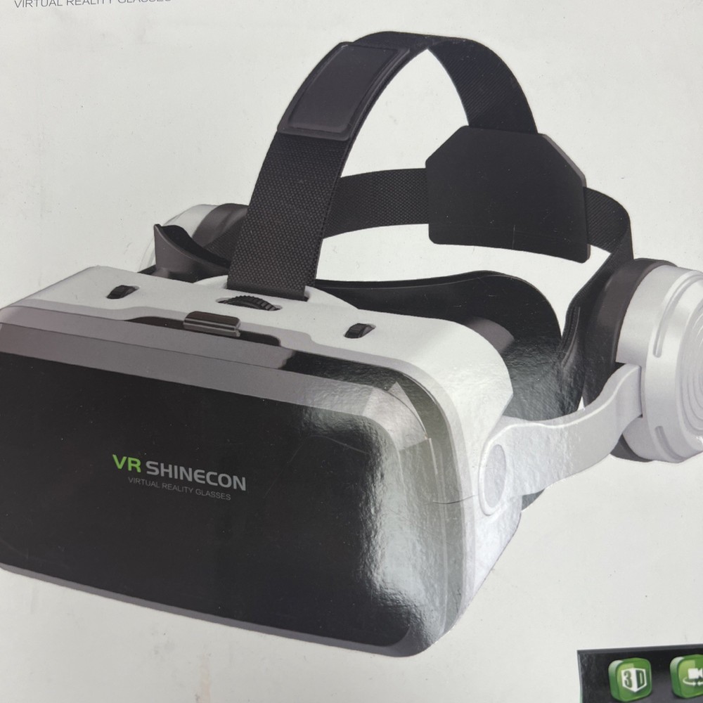 3D Virtual Reality Headset VR Glasses+ Headphones For Smartphone Android iPhone