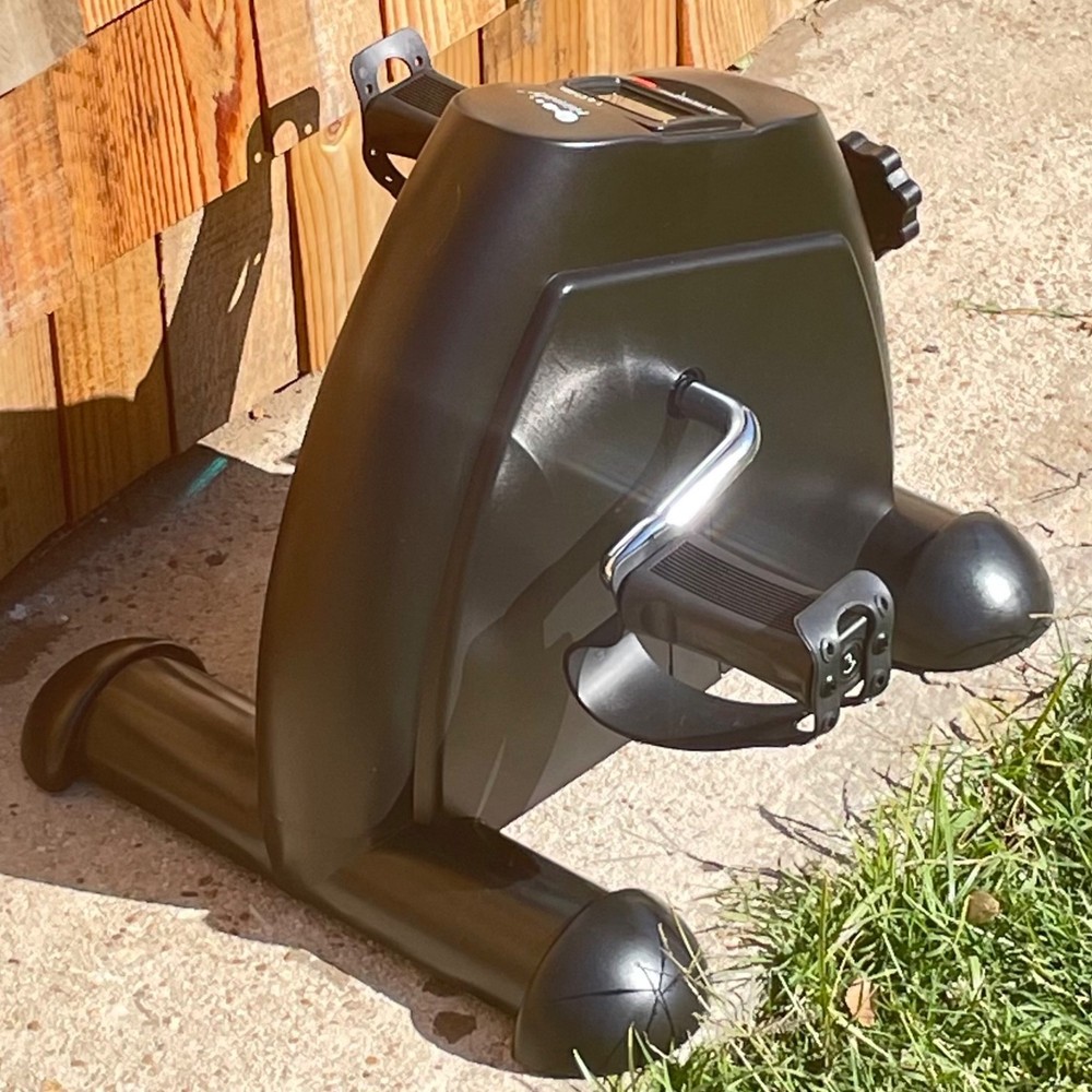 Himaly Mini Pedal Exerciser Trainer with LCD Screen Black