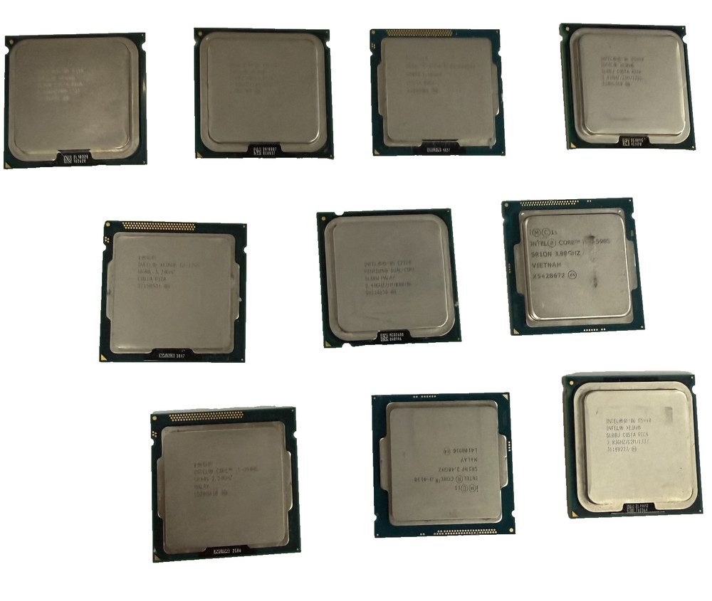 Lot of 10 Intel CPUs – Assorted Models – Value Pack