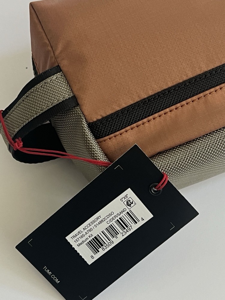 Tumi Cider Sand Medium Kit Travel Accessory Zipper Pouch Bag