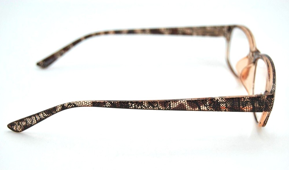 E-Z Reader " SONDRA BRN " lace pattern Reading Glasses w/ case CHOOSE STRENGTH