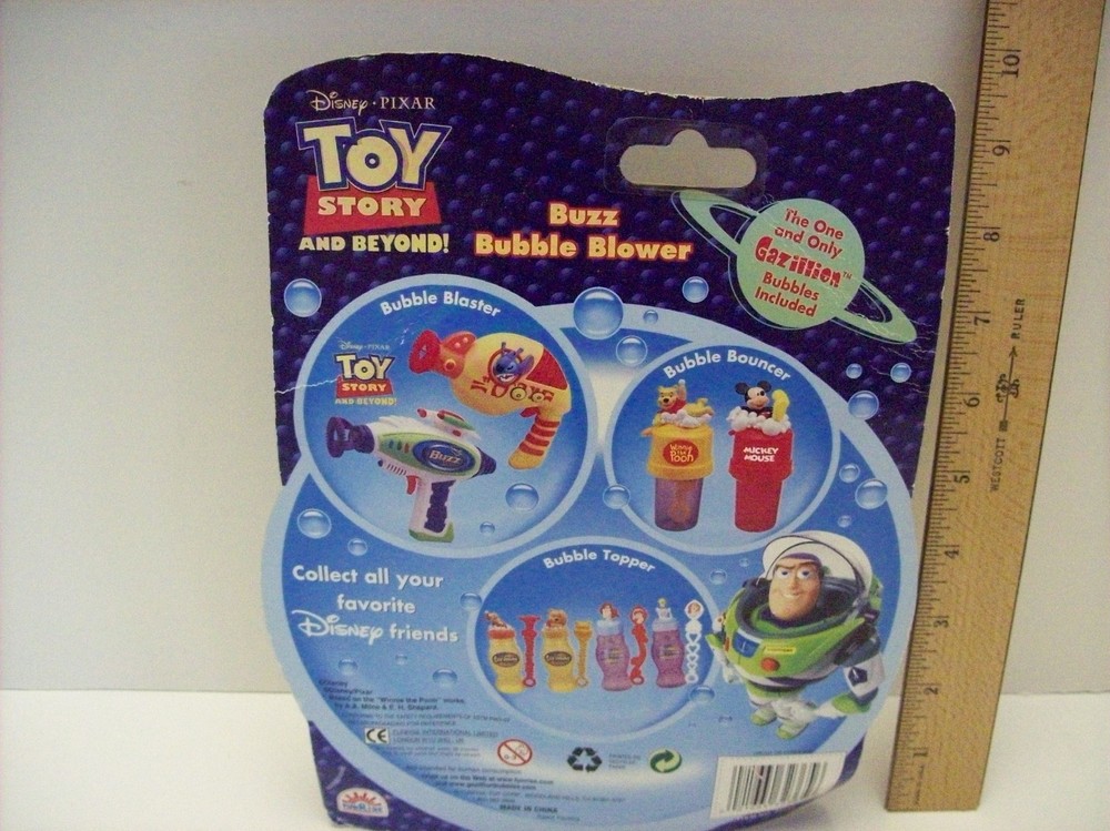 RARE Disney Pixar Buzz Lightyear Bubble Blower - NEW/Sealed