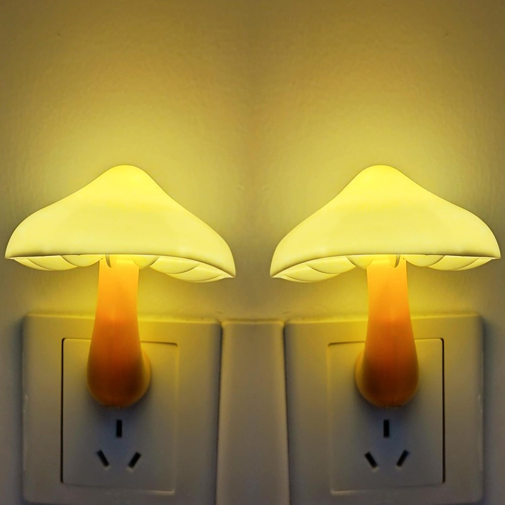 AUSAYE 2 Pack Sensor LED Night Light Plug in NightLight 2 Pack, Warm White