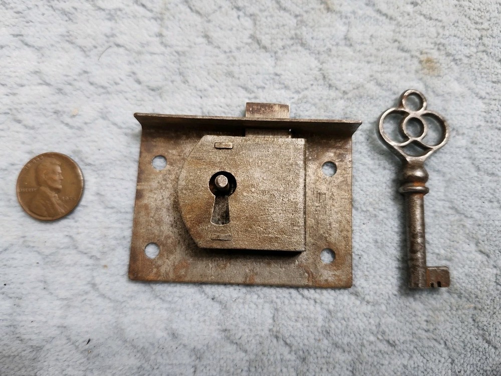 Drawer Lock Semi-mortise Period, As Found