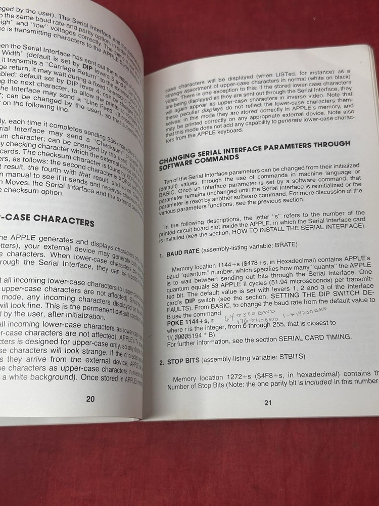 1979 Apple II Serial Interface Card Installation & Operating Manual