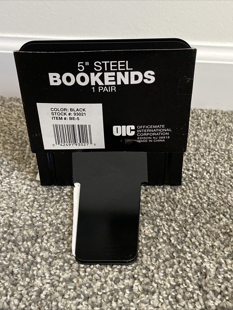 Black Steel Bookends
