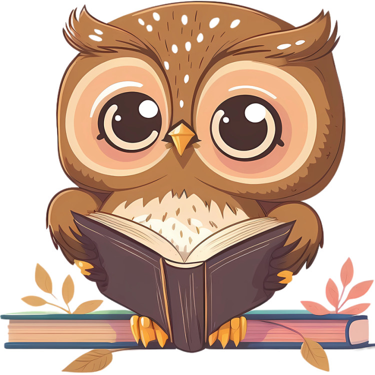 30 Custom Little Book Owl Personalized Address Labels
