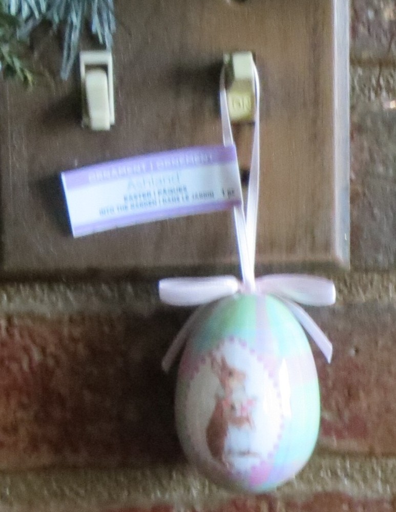 Ashland  Easter Egg Plaid Full Easter Bunny Ornament