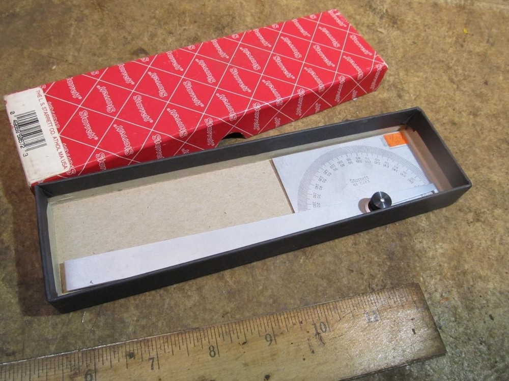 Starrett C183 Chrome Protractor