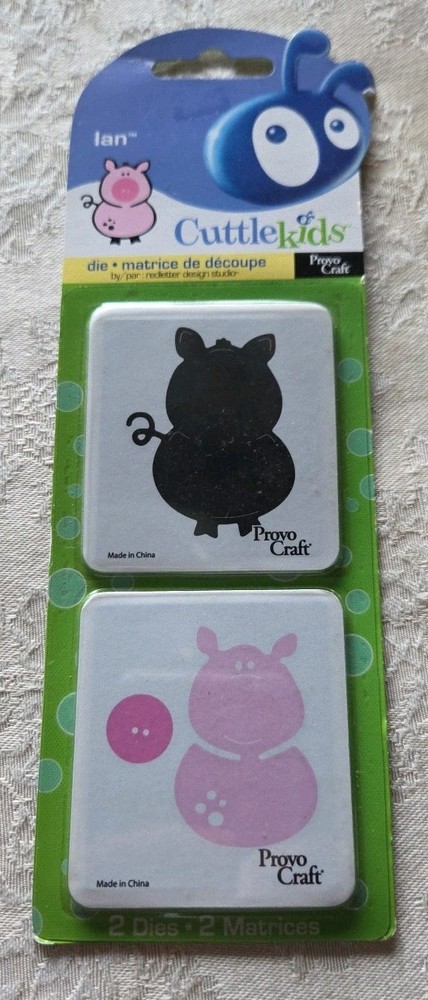 (3) CUTTLEBUG CUTTLEKIDS DIE CUTS - MILTON (FROG), XAVIER (MONKEY) & IAN (PIG)