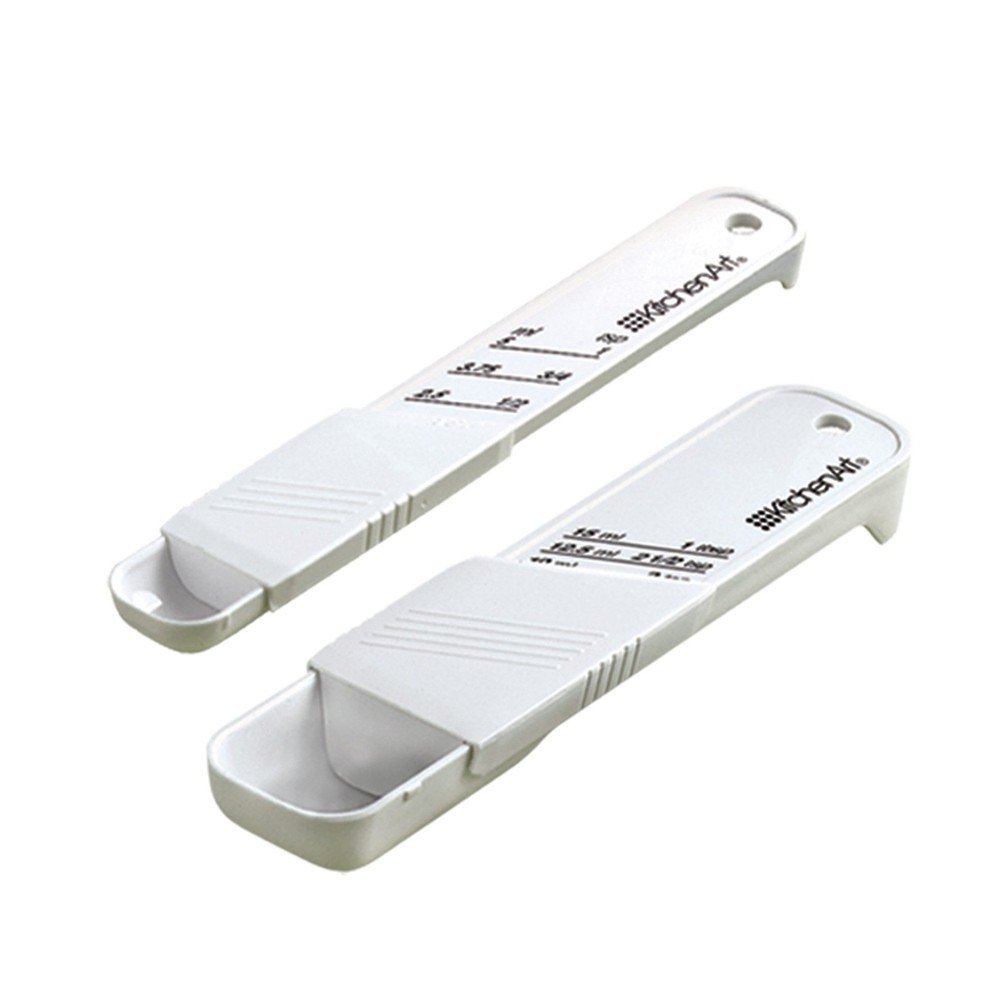 Adjust A Teaspoon And Adjust A Tablespoon Set 2 Piece Plastic White Kitchen