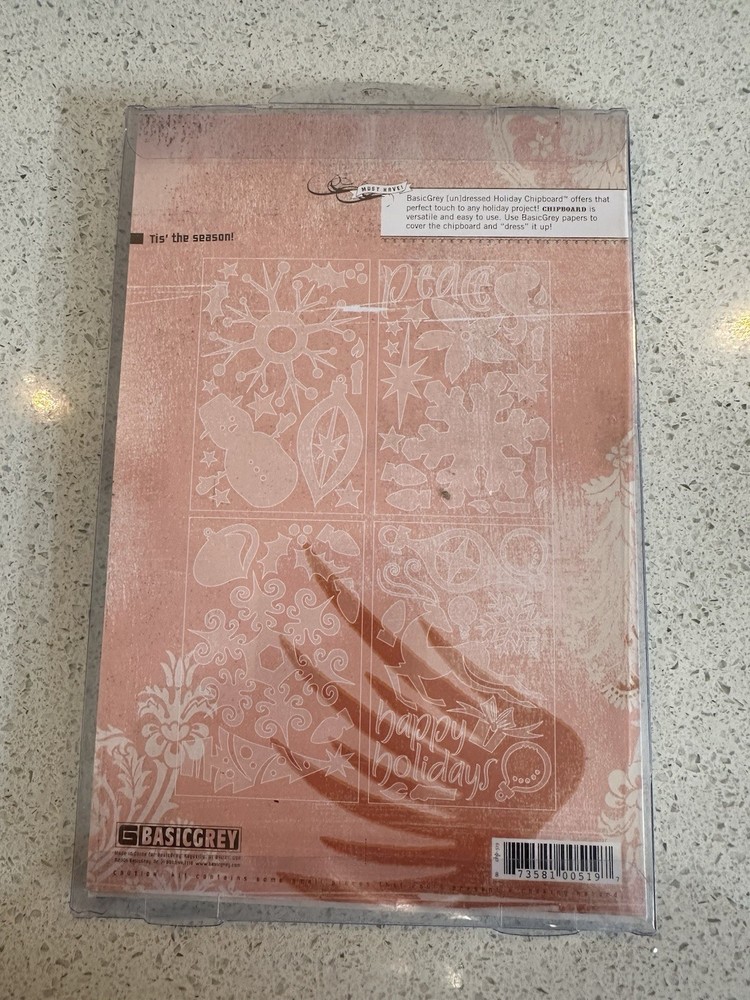 Basic Grey Undressed Chipboard- 6 Different Sets