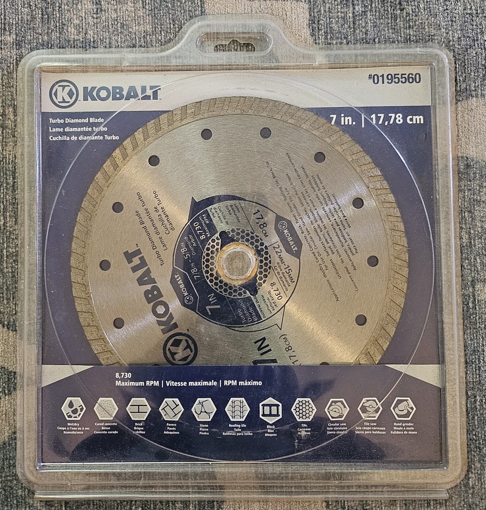 Kobalt 7" Turbo Diamond Blade