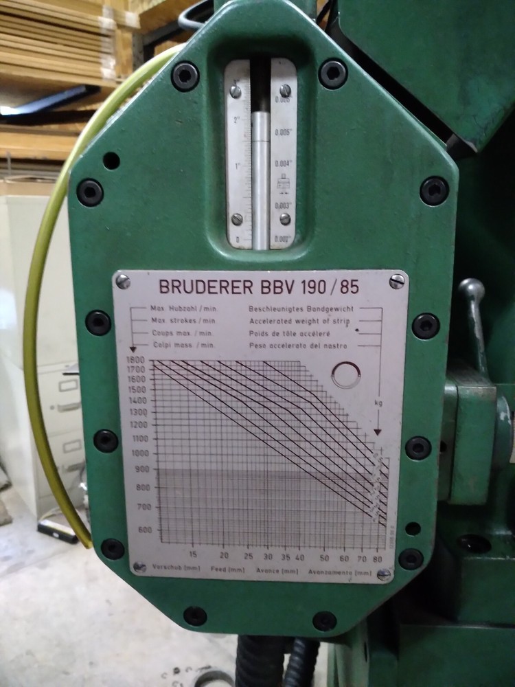 Bruderer 30 Ton High Speed 4 post punch press.