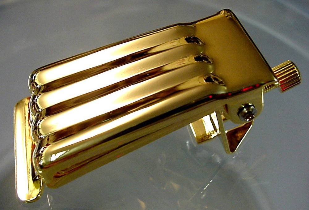 GOLD SPRING ACTION COVER + TAILPIECE FOR 5 STRING BANJO