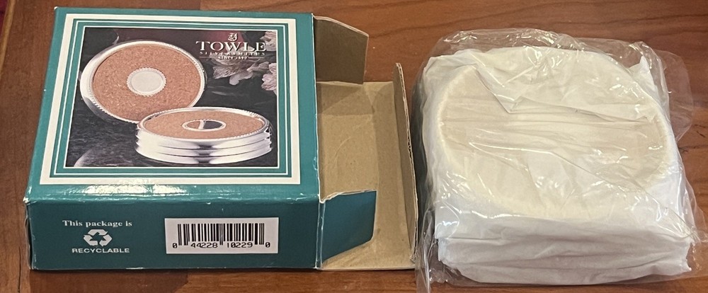 Towle Silversmiths Silver plated Coaster Set New In Box
