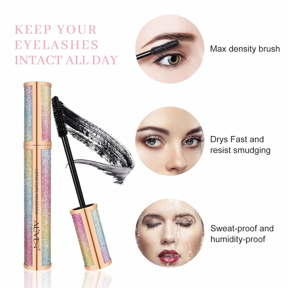 4D Fiber Mascara for Lengthening & Volumizing, Waterproof Formula