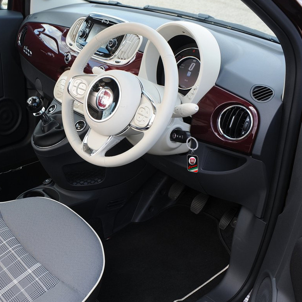 Fiat Red Key Ring, 4.2 X 2.6 Cm