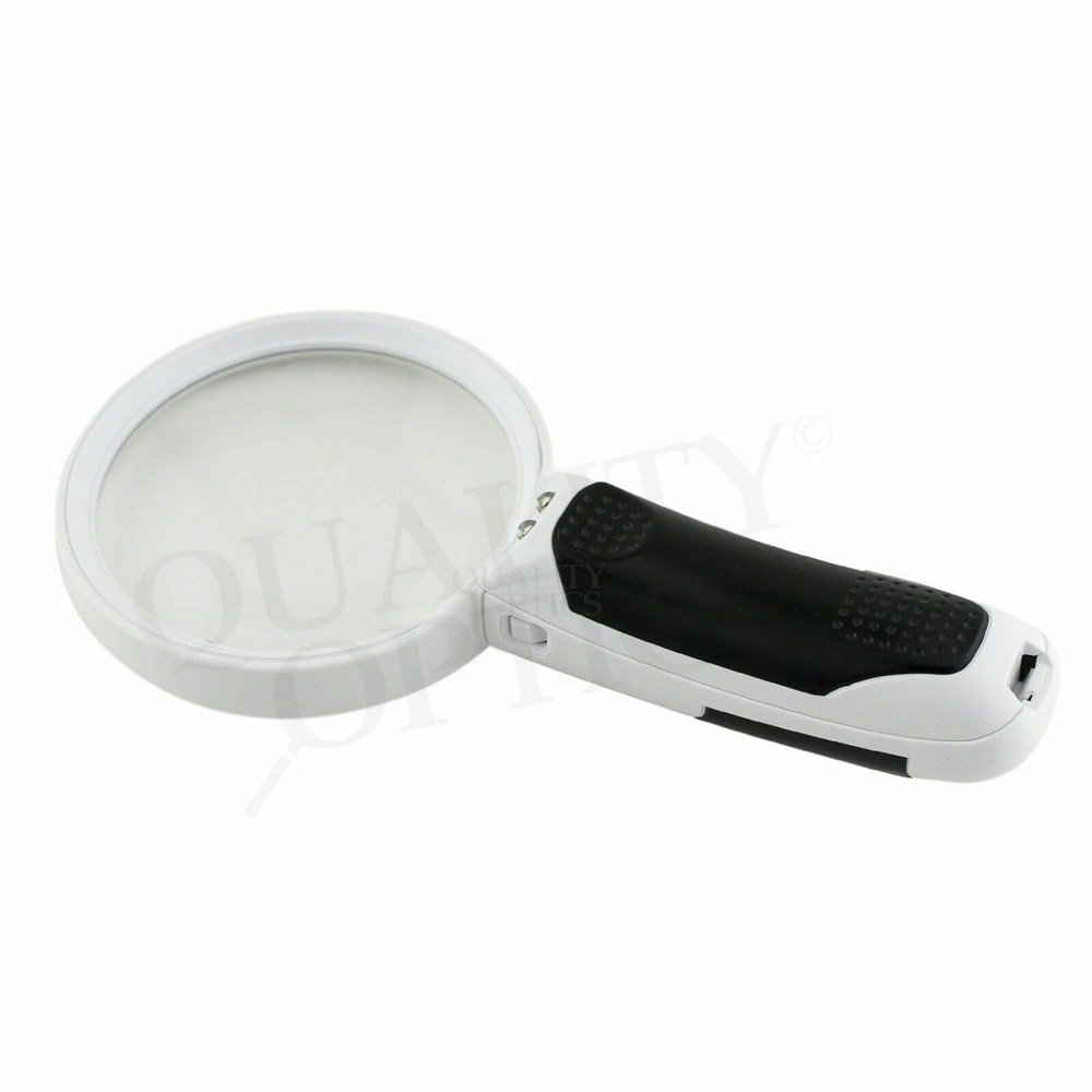 Quality Optics® Easy Grip Illuminated Hand Magnifier 4pc Interchangeable LED