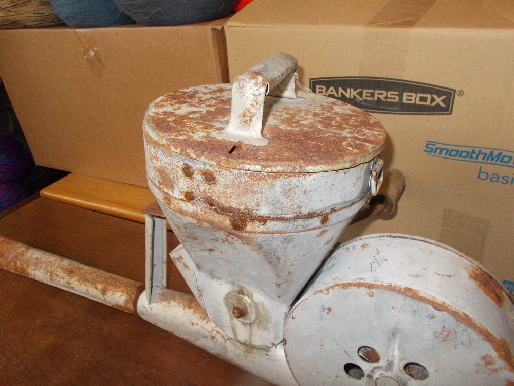 Antique Seed/Fertilizer Spreader with Hand Crank