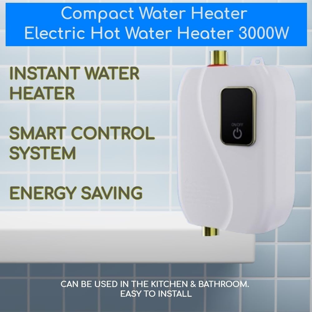 Compact Water Heater Electric Hot Water Heater Under Sink Mini - 3000W 110V