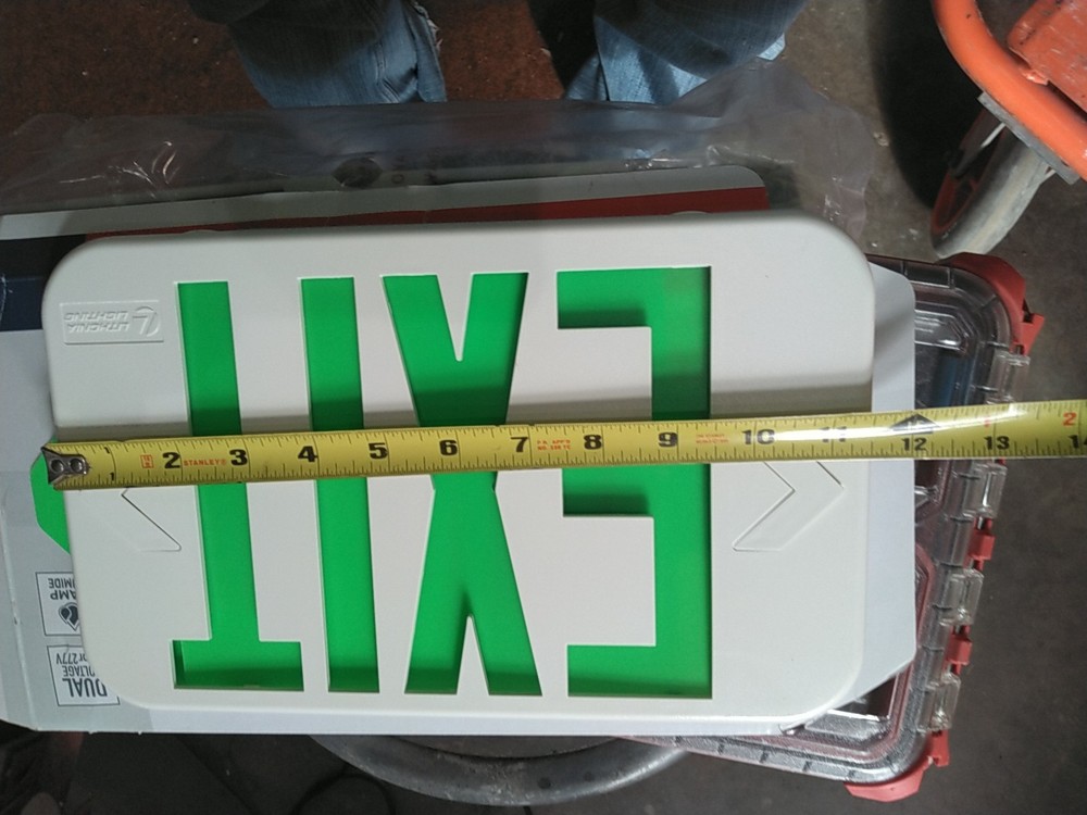 Exit Sign Faceplate / Cover INCLUDES RED & GREEN background Letters