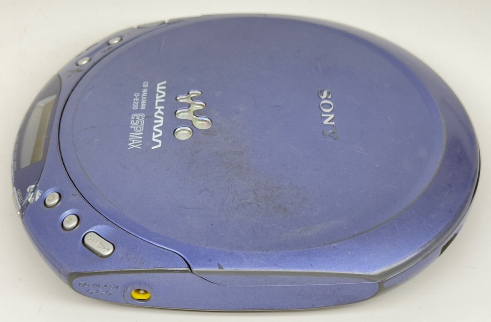 Sony Walkman Portable CD Player D-E220 ESP MAX Blue Pearl Discman UNTESTED READ