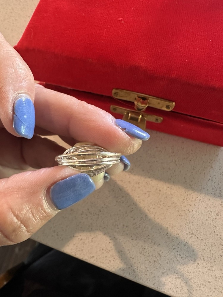 4 Handmade Crystal Rings See Descrip