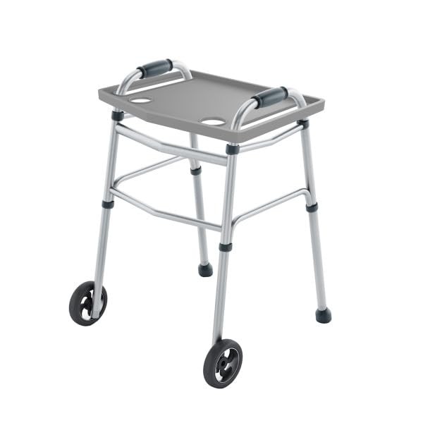 Walker Tray Table w/ 2 Cup Holders - Universal for Standard Folding Walkers