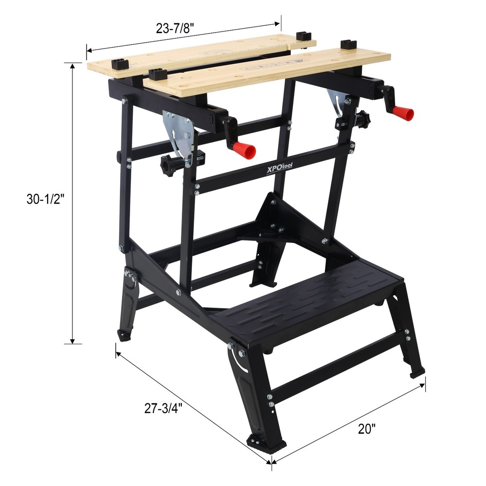 Multifunctional Portable Workbench 550LB Capacity Foldable Adjustable Clamping