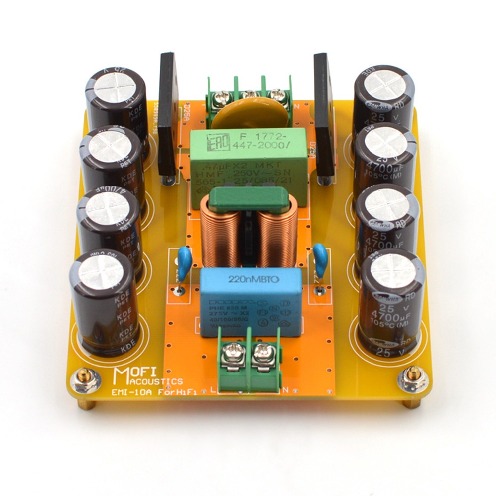1pc HiFi AC Power Line Single EMI Filter Module 2200W Version 4A Kit DIY
