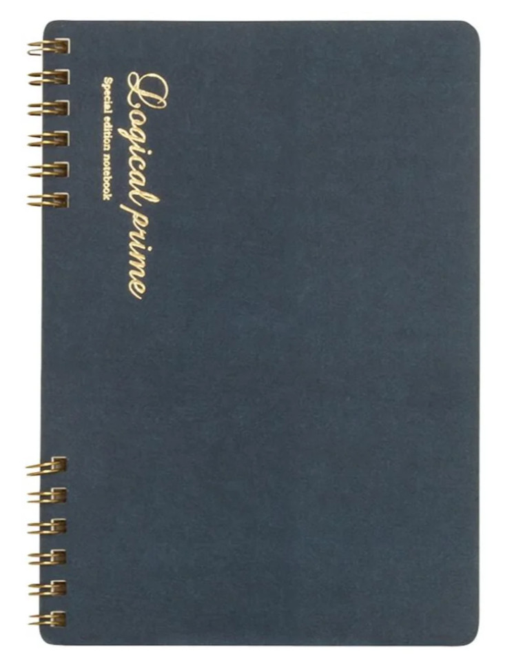 2-Pack! A5 Nakabayashi Logical Prime W Split Ring 6mm Lined (Blue) Notebook