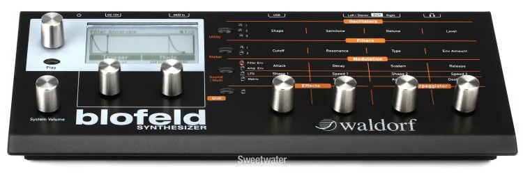 Waldorf Blofeld Desktop Synthesizer - Black