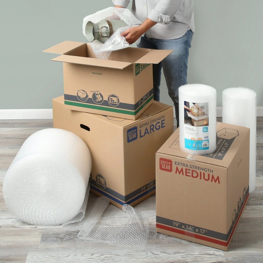 Large 12" x 100' Roll with 3/16 Inch Small Bubbles for Packaging