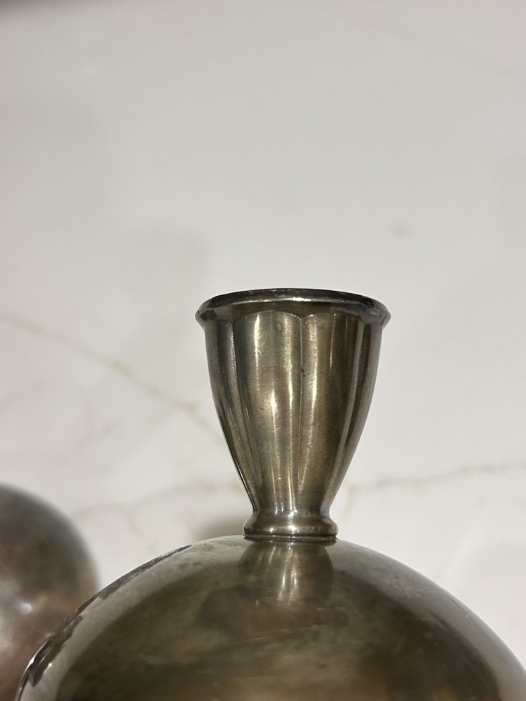 Art Deco-Style Silverplate Candlestick Holders by Oneida Silversmiths