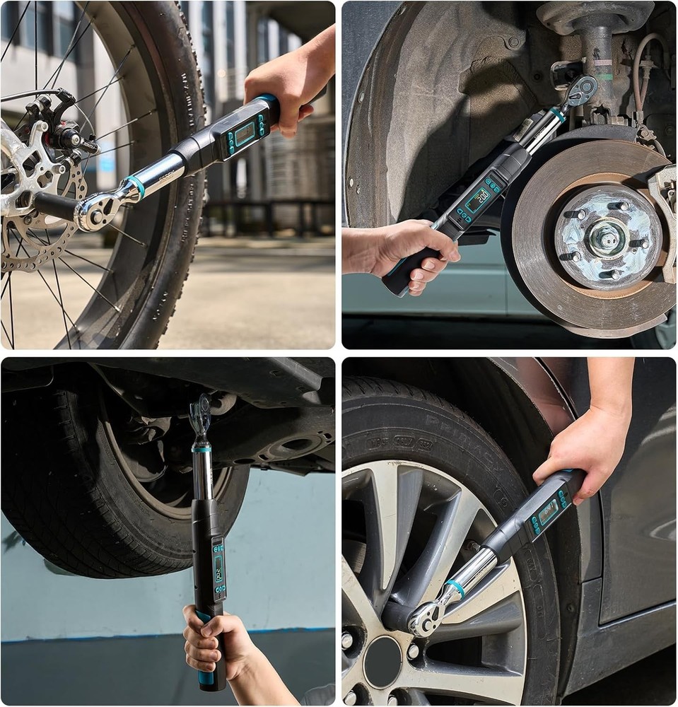 Versatile 3/8" Digital Torque Wrench with Multi-Unit Display & Protective Case