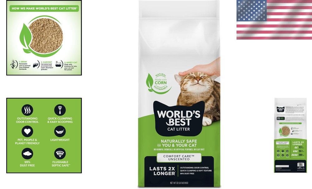 Quick Clumping Natural Cat Litter, 32 lbs