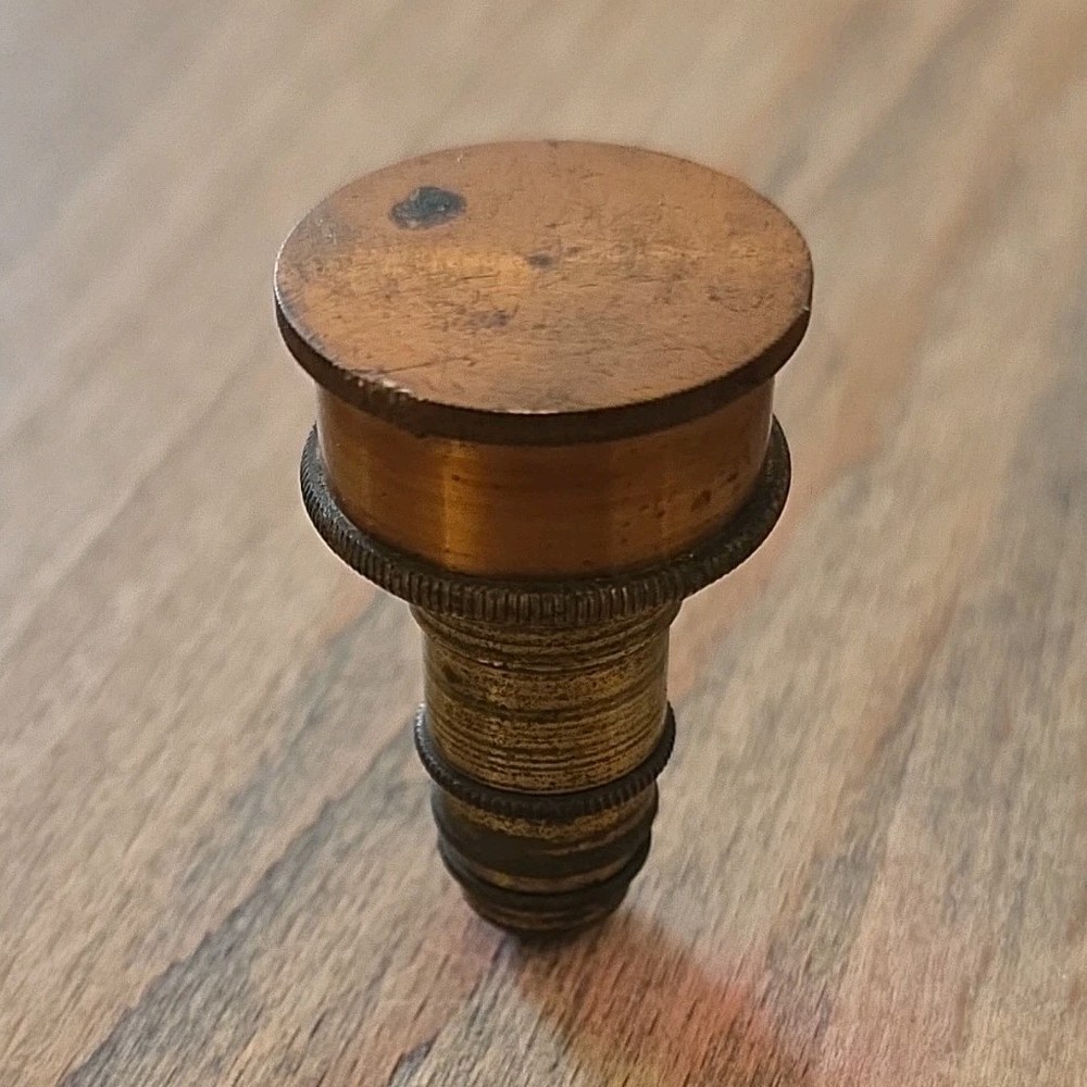 Antique Brass Microscope Multiple Objective Lenses Pre-1930 Original