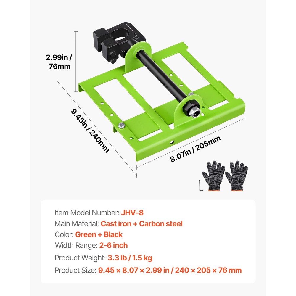 Adjustable Chainsaw Mill 2-6 in Width Vertical Lumber Cutting Guide Portable