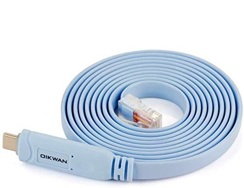 USB-C Cisco Console Cable,OIKWAN 6ft USB Type C 6 ft 1-Pack, Blue usb-c