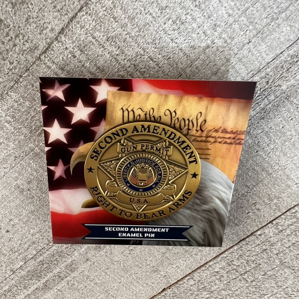 Second Amendment Pin - Right To Bear Arms - Gun Permit USA