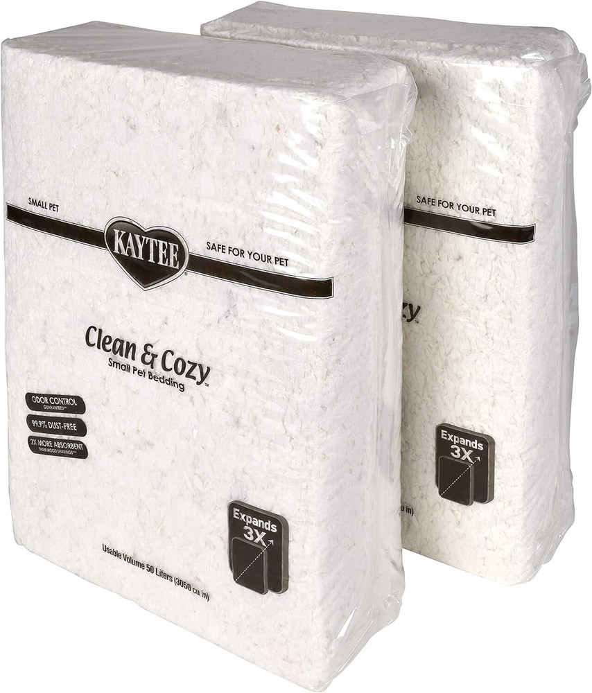 White Bedding for Small Pets - Comfy, Cozy & Odor-Controlled - 50 Liters (Pac...