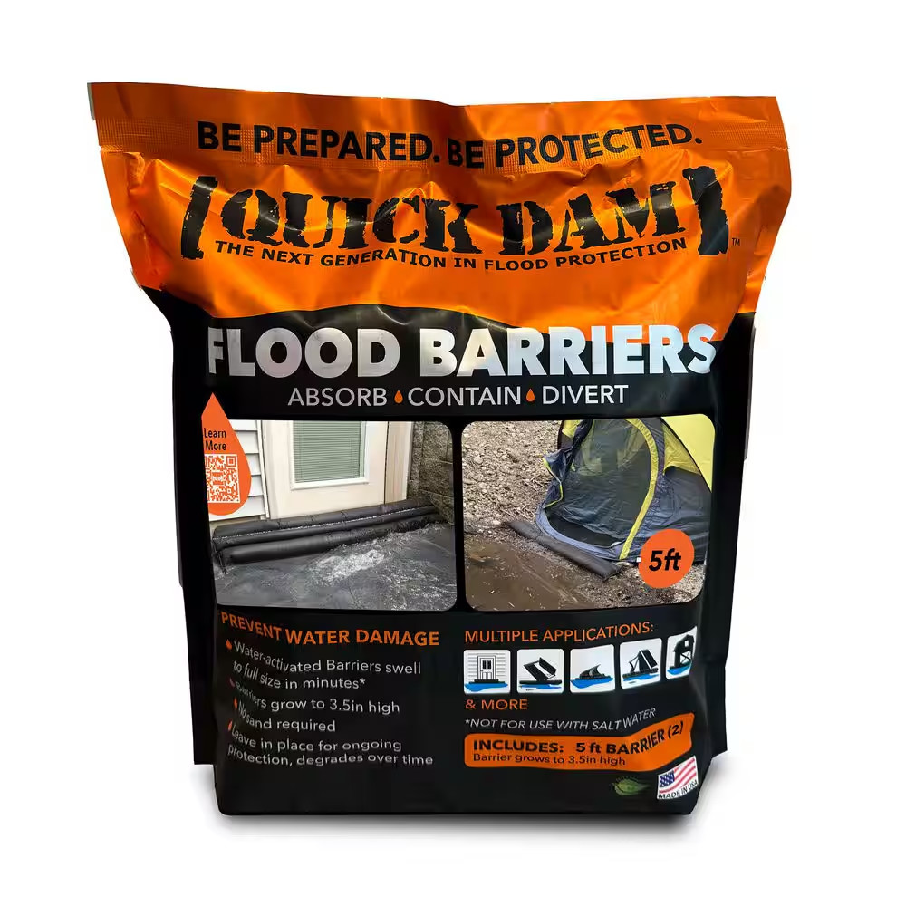 Water Activated 5 Ft. Flood Barrier (2-Pack)