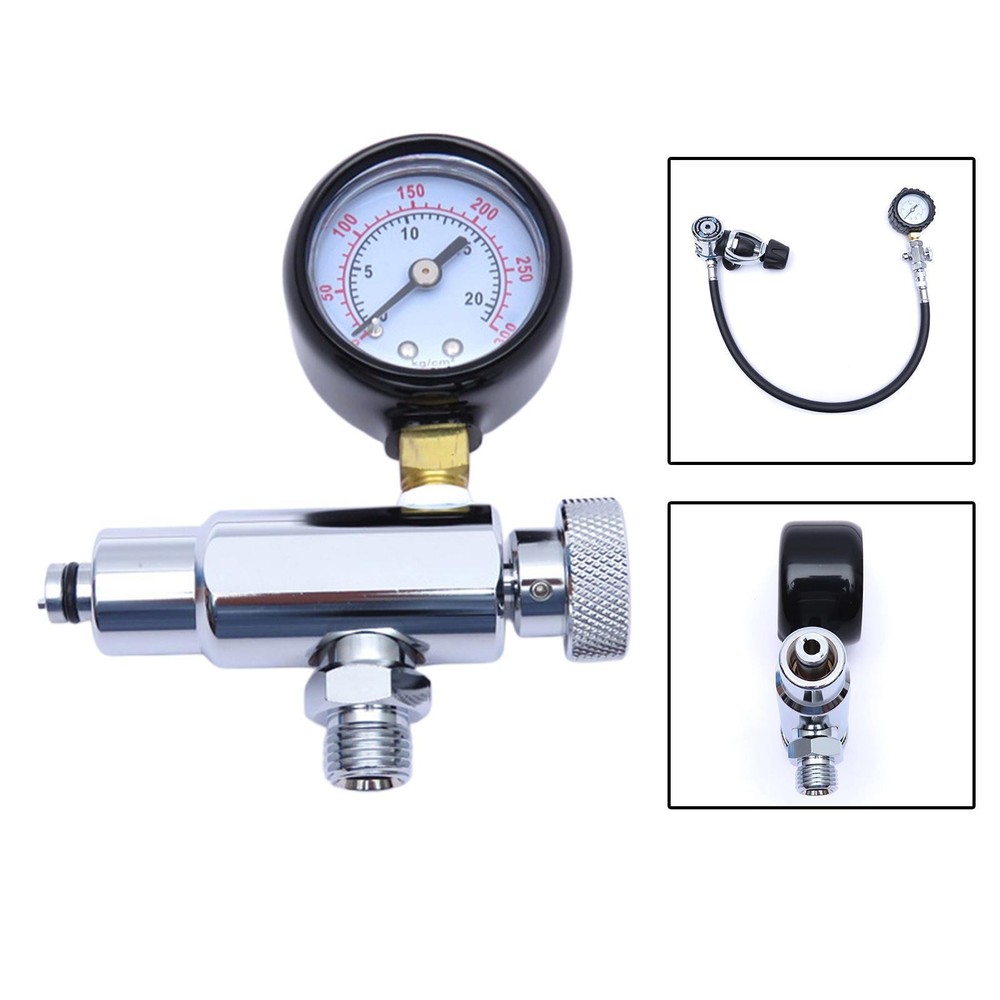 Regulator Adjustment Tool with Gauge Scuba Dive Second Stage 300 PSI Tools